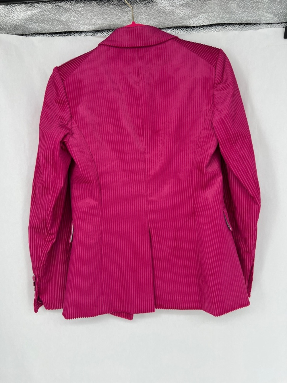 Veronica Beard Corduroy Gaya Dickey Blazer Jacket Hot Pink Size 2 - Picture 5 of 9